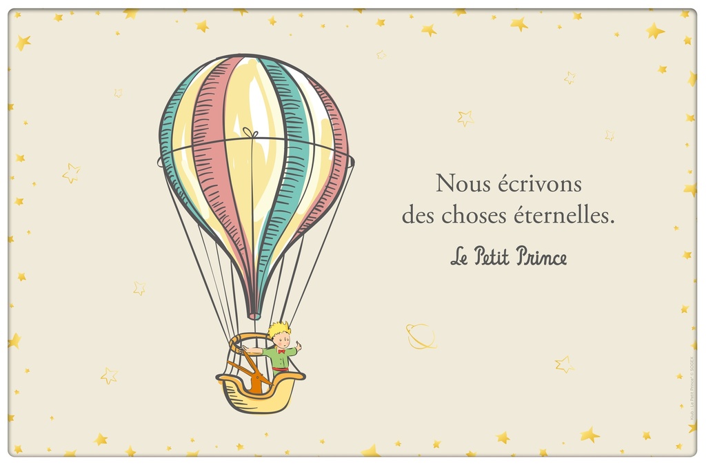 SET DE TABLE LE PETIT PRINCE MONTGOLFIERE