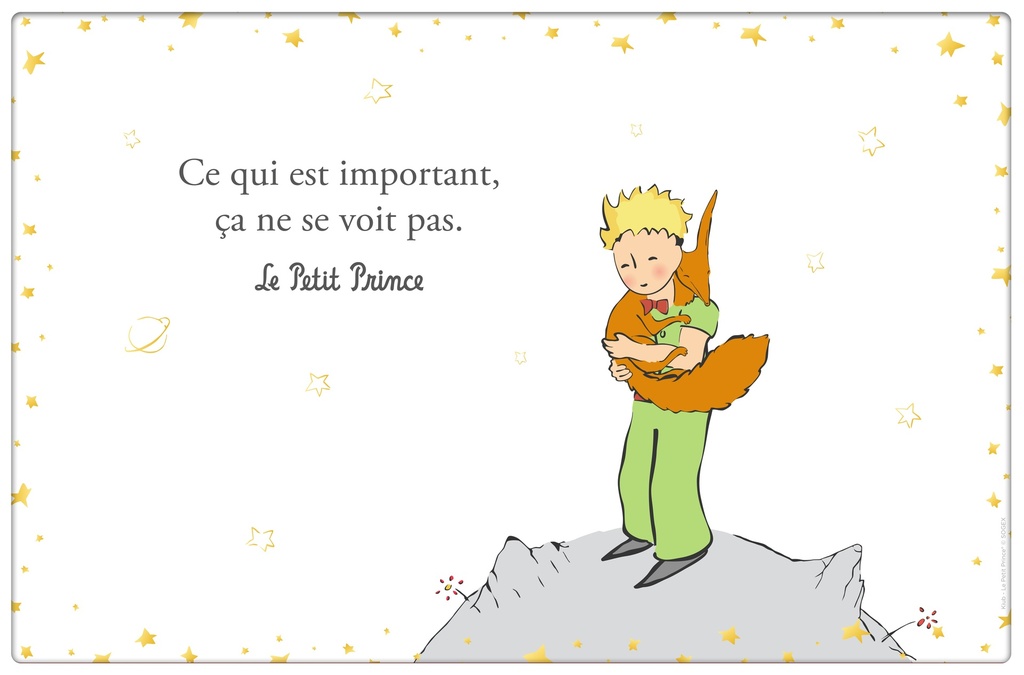 SET DE TABLE LE PETIT PRINCE RENARD BLANC