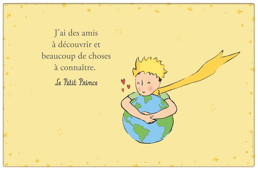 SET DE TABLE LE PETIT PRINCE PLANETE TERRE
