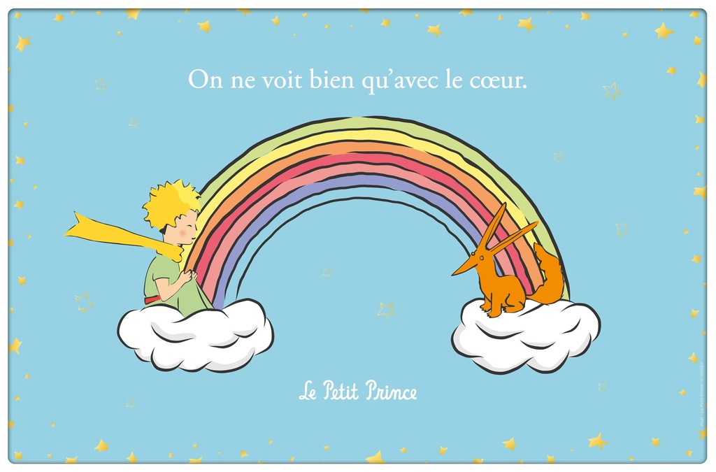 SET DE TABLE LE PETIT PRINCE ARC EN CIEL