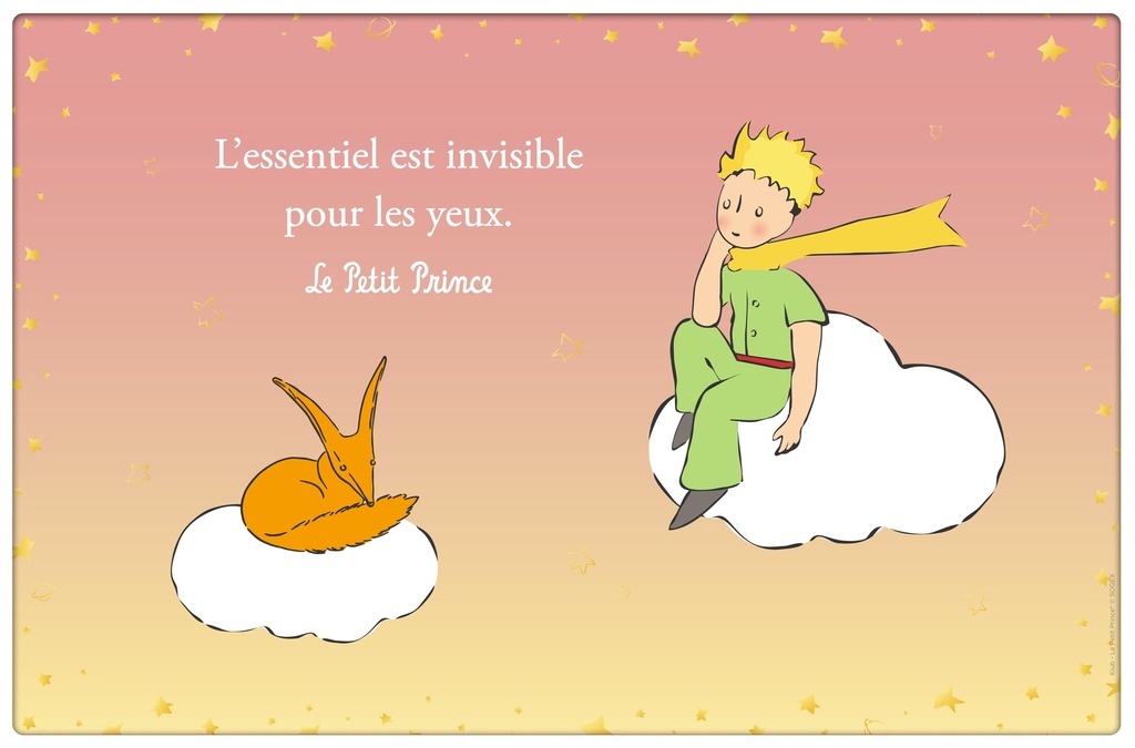 SET DE TABLE LE PETIT PRINCE NUAGE RENARD