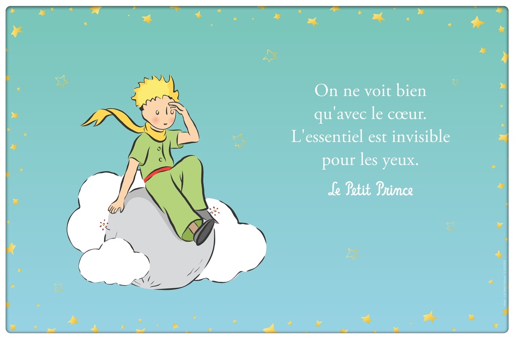 SET DE TABLE LE PETIT PRINCE NUAGE PLANETE