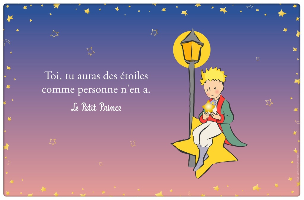 SET DE TABLE LE PETIT PRINCE LAMPADAIRE
