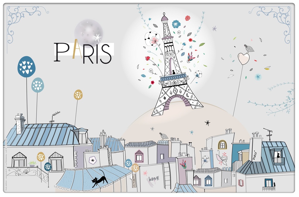 SET DE TABLE LA PARISIENNE GRIS TOIT