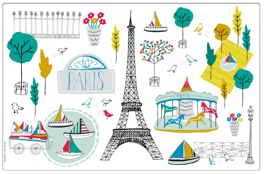 SET DE TABLE LE TOUT PARIS TE BLANC