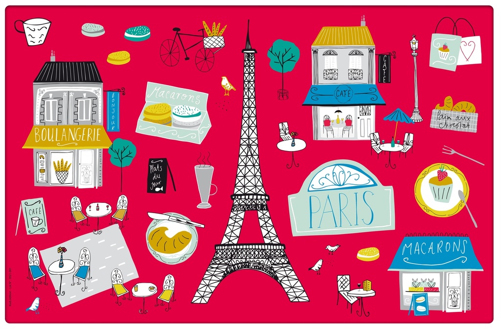 SET DE TABLE LE TOUT PARIS TE ROUGE