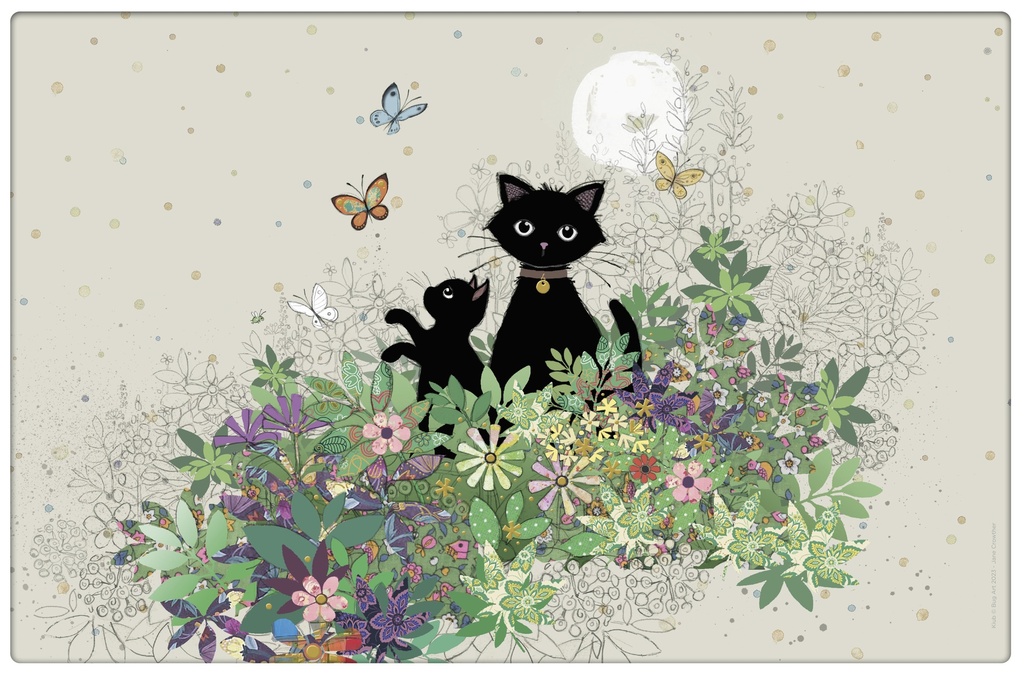 SET DE TABLE BUG ART CHATON JARDIN