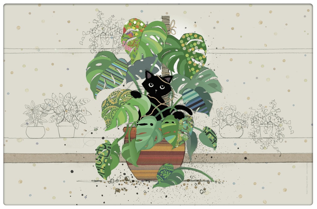 SET DE TABLE BUG ART CHATON MONSTERA