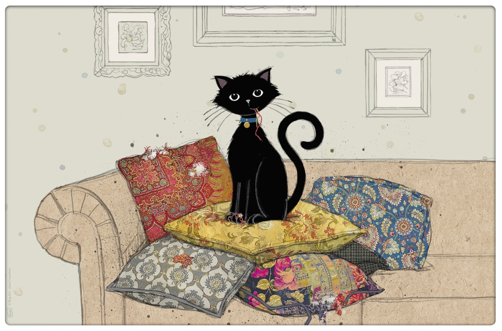 SET DE TABLE BUG ART CHAT ET COUSSINS