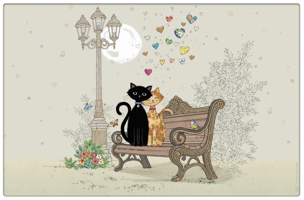 SET DE TABLE BUG ART COUPLE DE CHATS