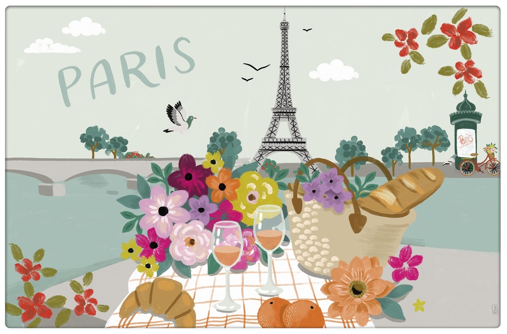 SET DE TABLE PARIS JE T ADORE PIC NIC