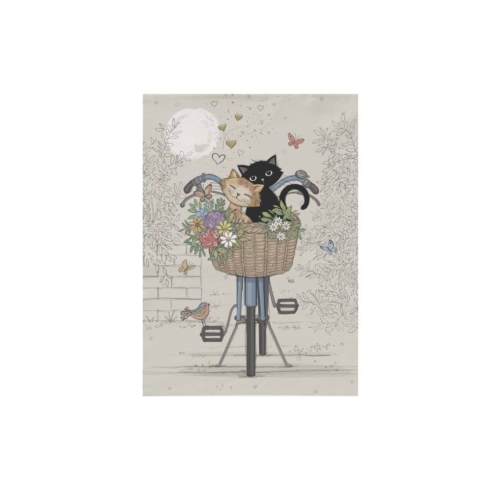 TORCHON 260 GR BUG ART CHATS VELO