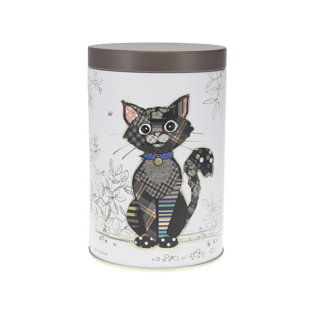 BOITE RONDE METAL KOOK CHAT NOIR