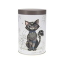 BOITE RONDE METAL KOOK CHAT NOIR
