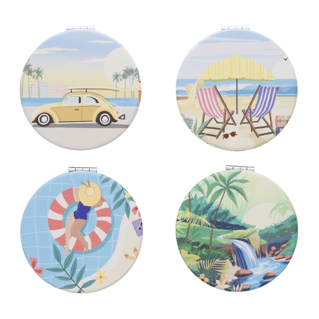 MIROIR ROND PLAT EVASION ASSORTI ALL OVER ET PLACE