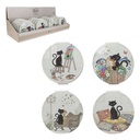 MIROIR ROND EN PU AVEC PRESSION BUG ART CHATS ASSORTIS