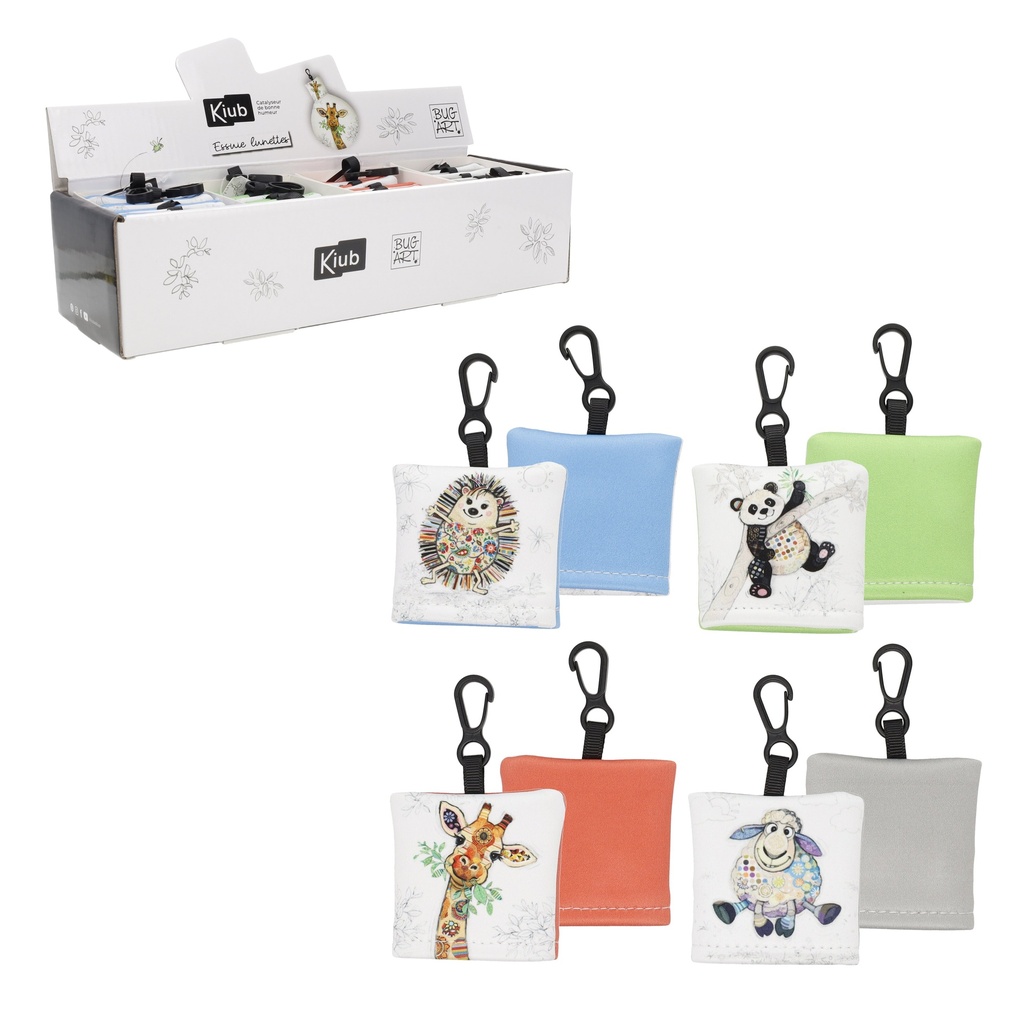 ESSUIE LUNETTES AVEC MOUSQUETON KOOK ASSORTIS CHOUPISSON PANDA GIRAFE MOUTON