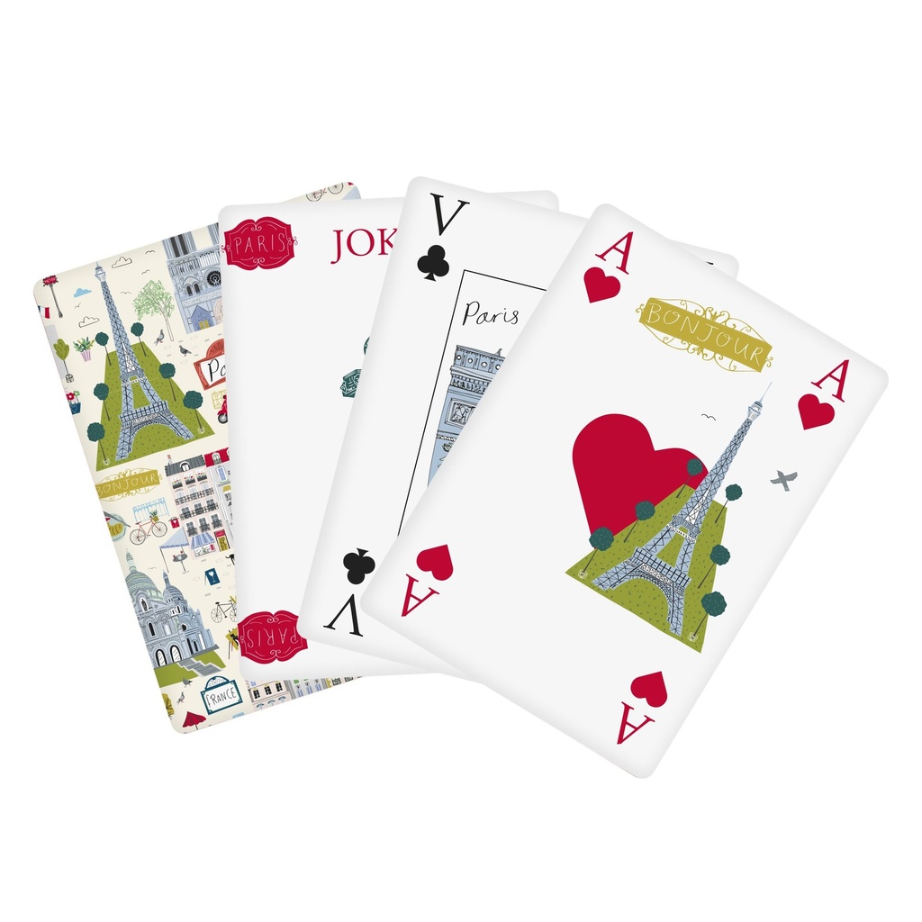 JEU DE 54 CARTES A JOUER EN DISPLAY LE TOUT PARIS PATTERN