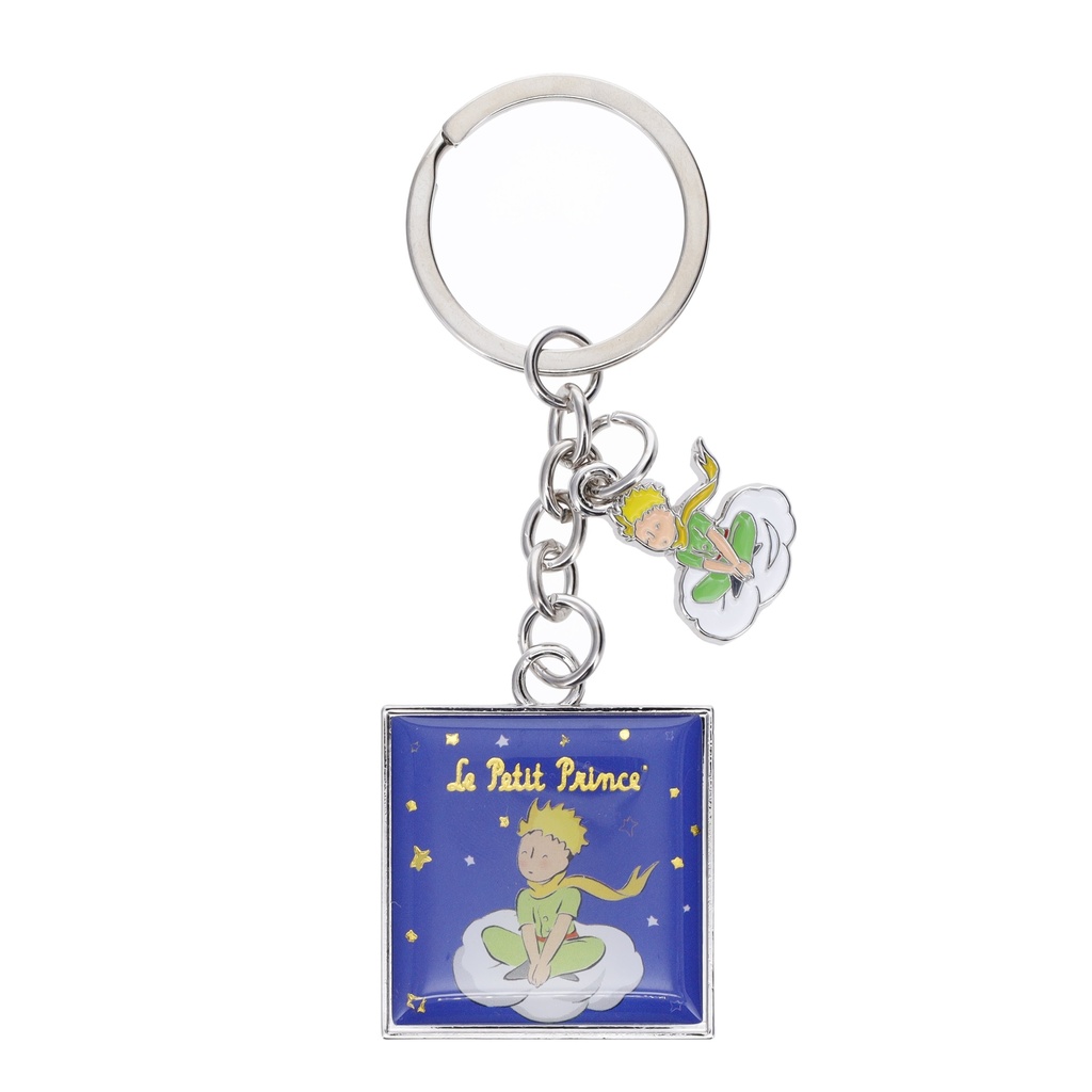 PORTE CLE CHARMS EN METAL LE PETIT PRINCE BLEU ASSIS RENARD