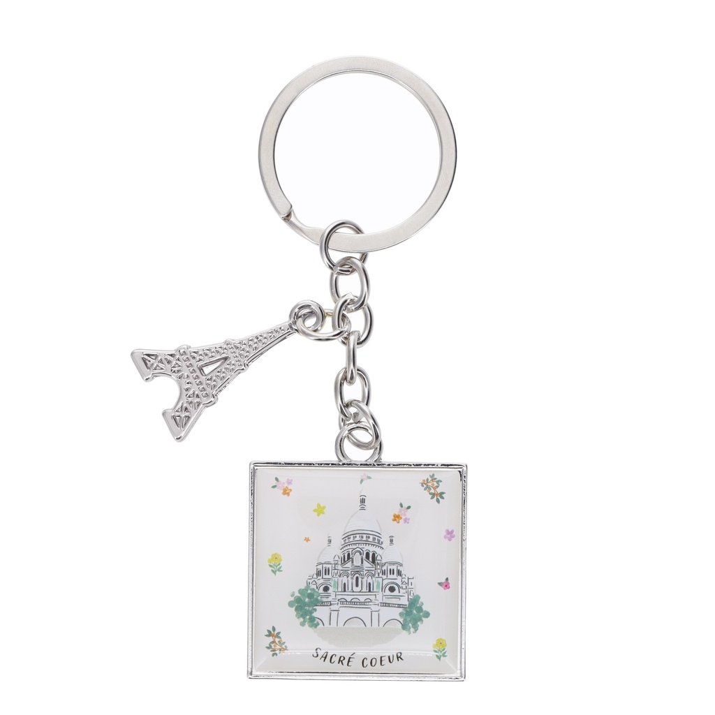 PORTE CLE CHARMS EN METAL PARIS JE T ADORE SACRE COEUR