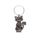 PORTE CLE EN FORME EN METAL KOOK CHAT NOIR
