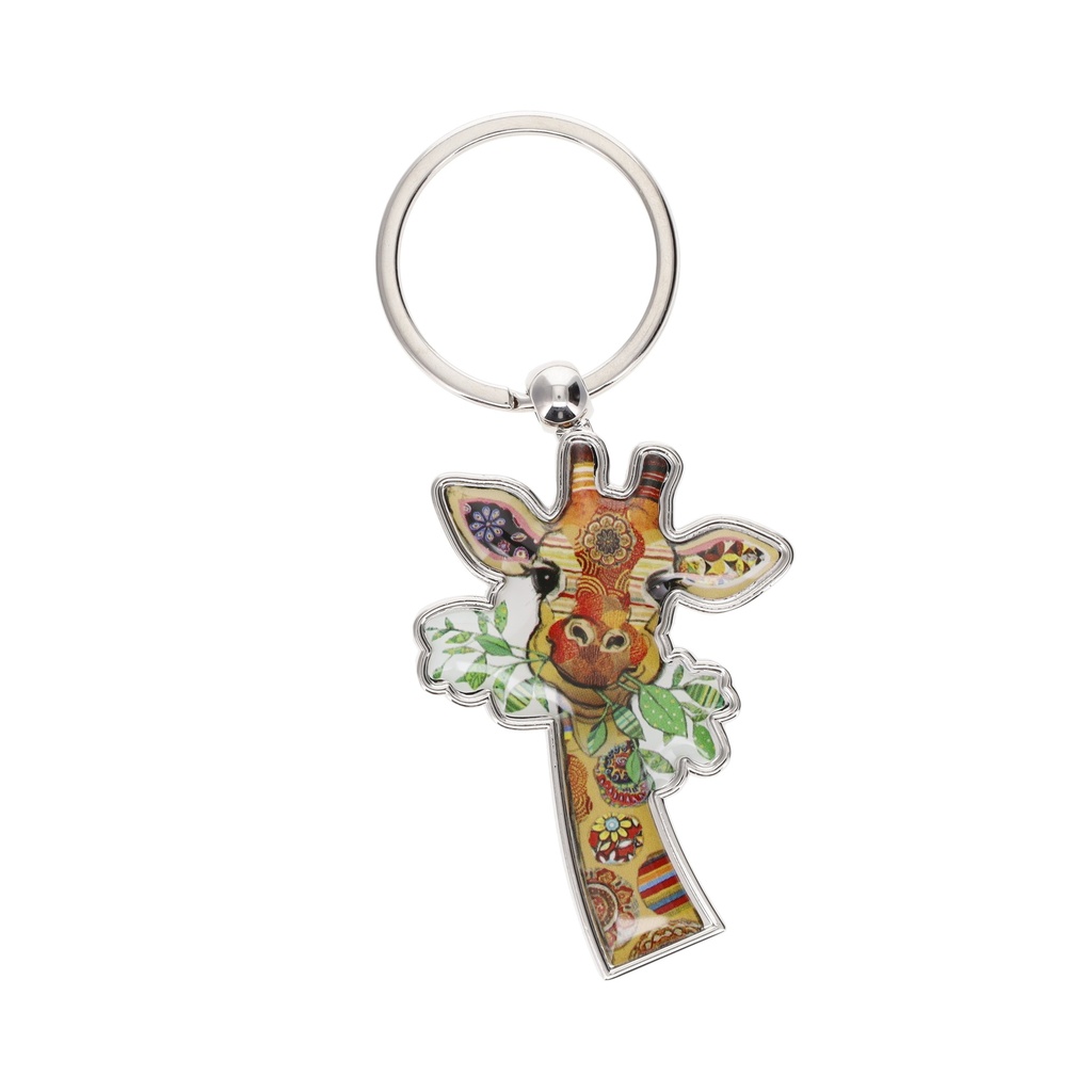 PORTE CLE EN FORME EN METAL KOOK GIRAFE
