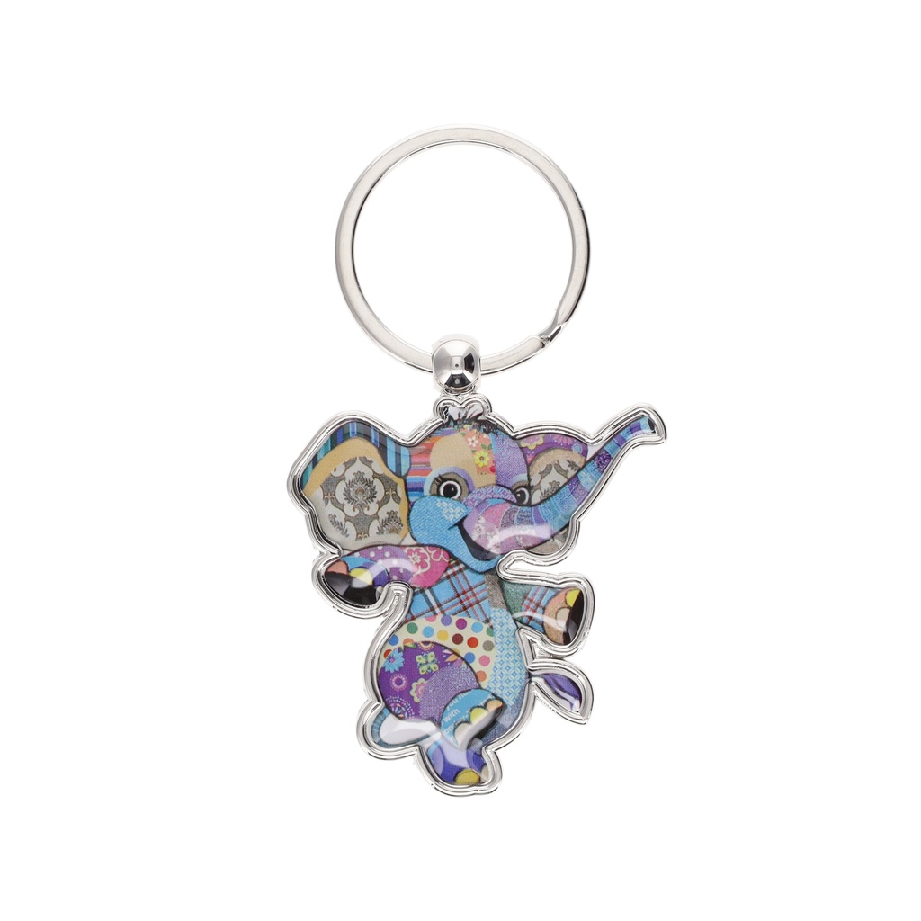 PORTE CLE EN FORME EN METAL KOOK ELEPHANTEAU