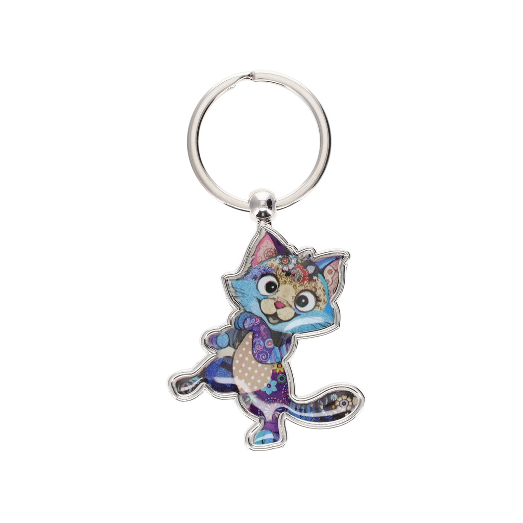 PORTE CLE EN FORME EN METAL KOOK CHATON DANSE