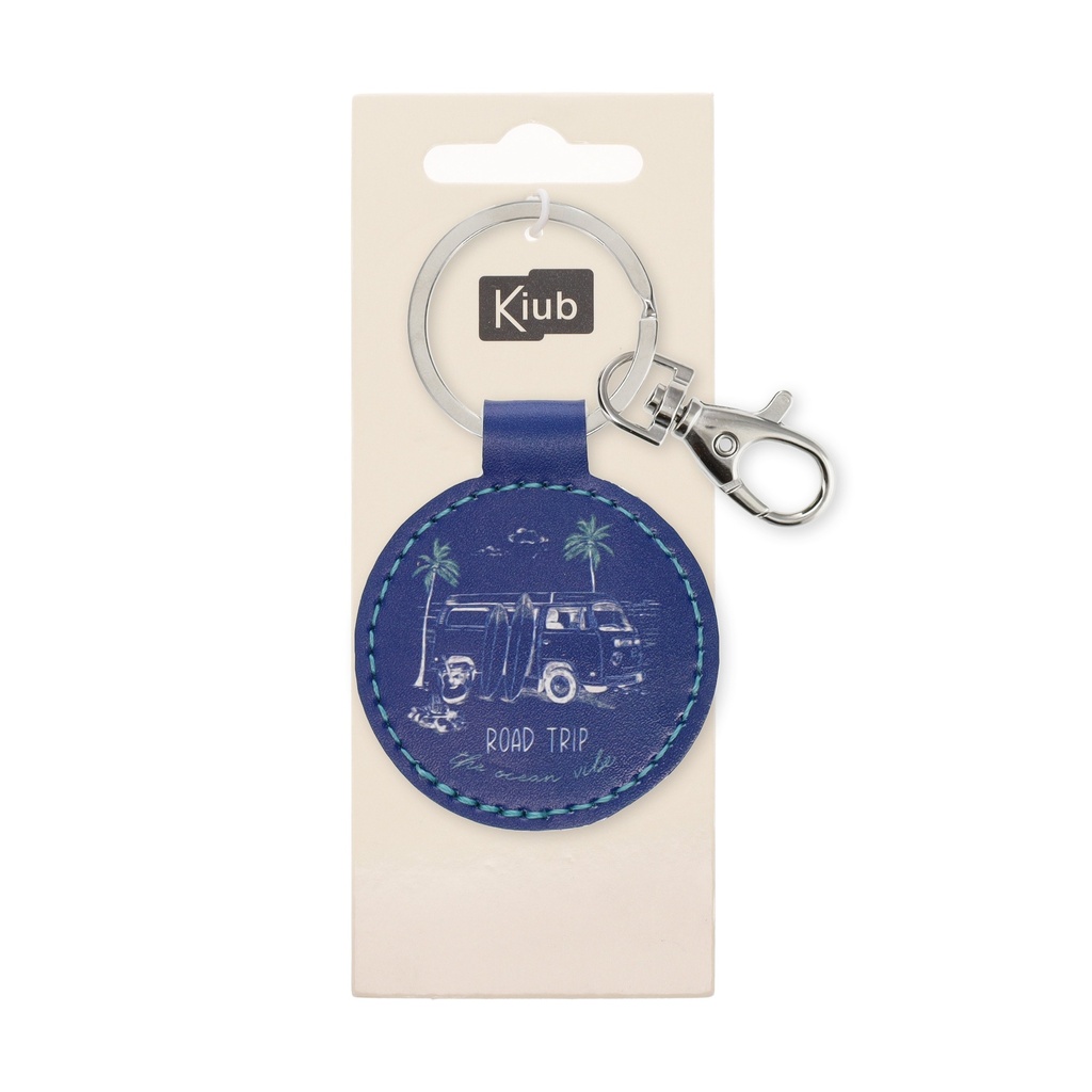 PORTE CLE ROND EN PU ROAD TRIP VAN