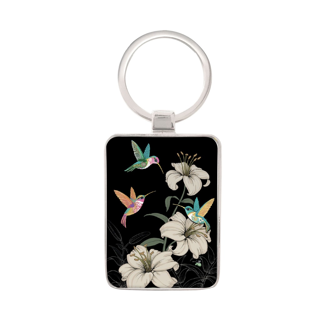 PORTE CLE RECTANGLE BUG ART JEWELS COLIBRIS