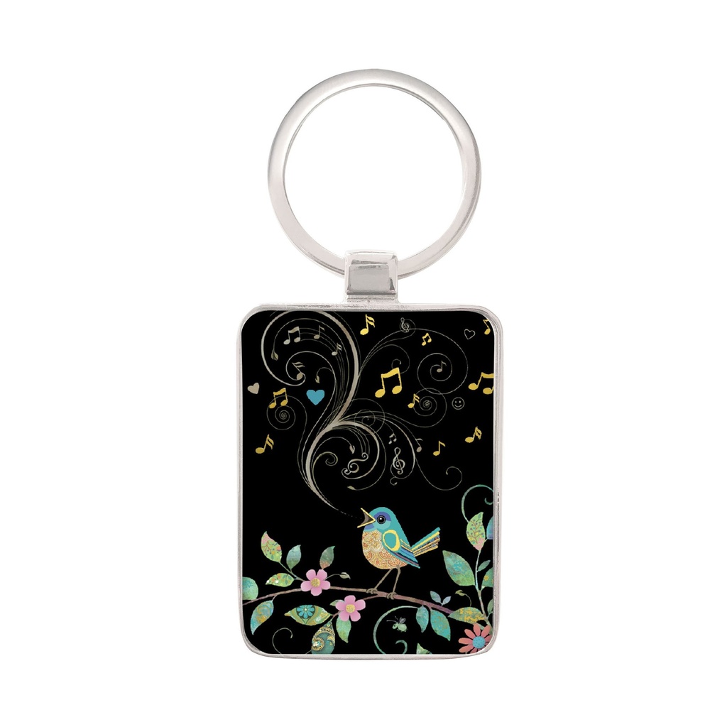PORTE CLE RECTANGLE BUG ART JEWELS OISEAU