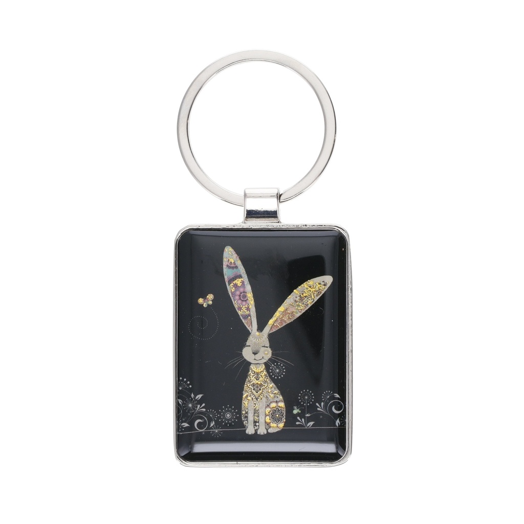 PORTE CLE RECTANGLE JEWELS LAPIN