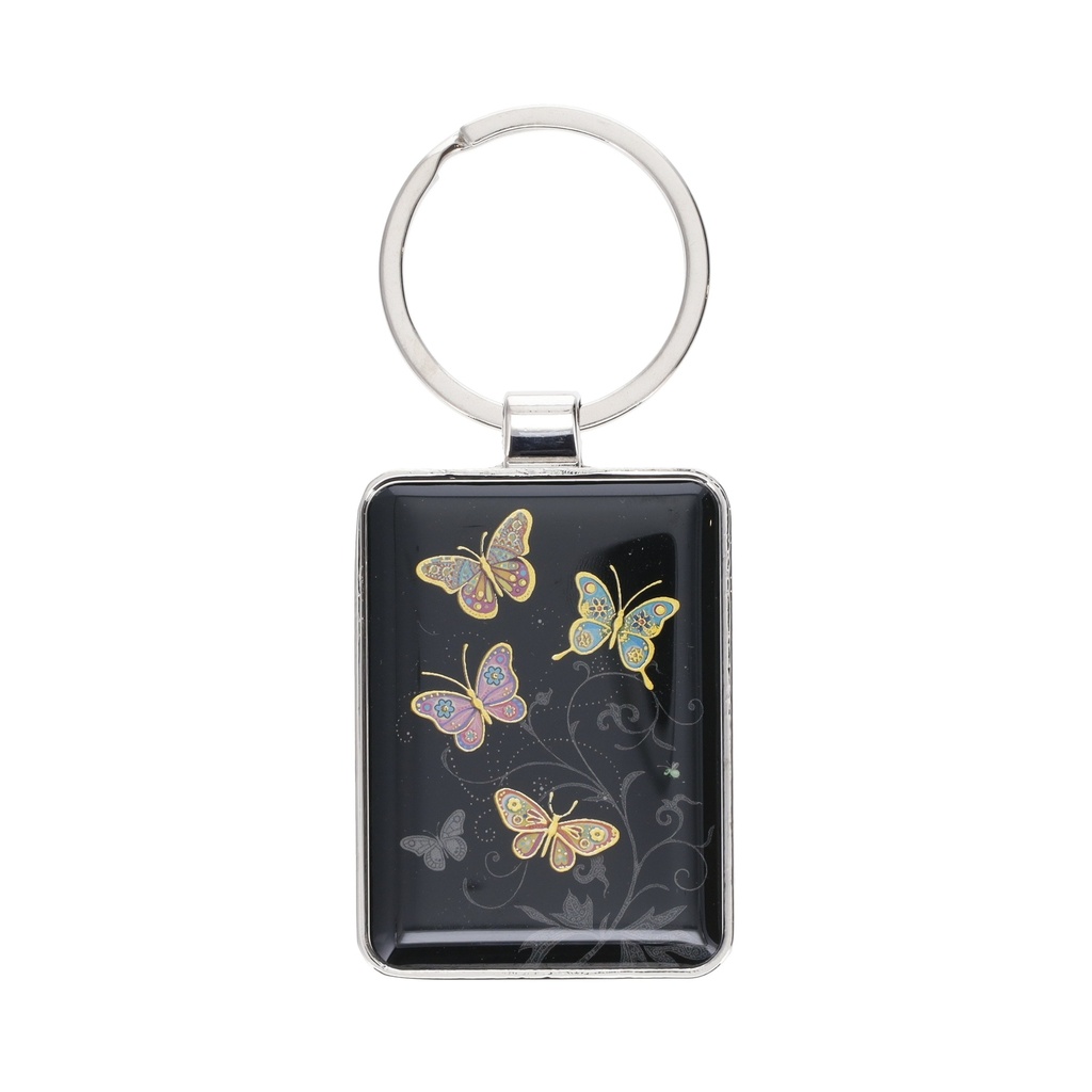 PORTE CLE RECTANGLE JEWELS PAPILLONS