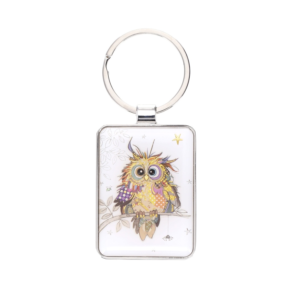 PORTE CLE RECTANGLE KOOK BEBE CHOUETTE