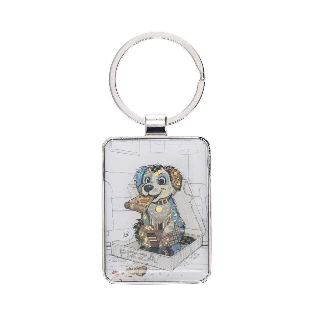 PORTE CLE RECTANGLE KOOK CHIOT GOURMAND