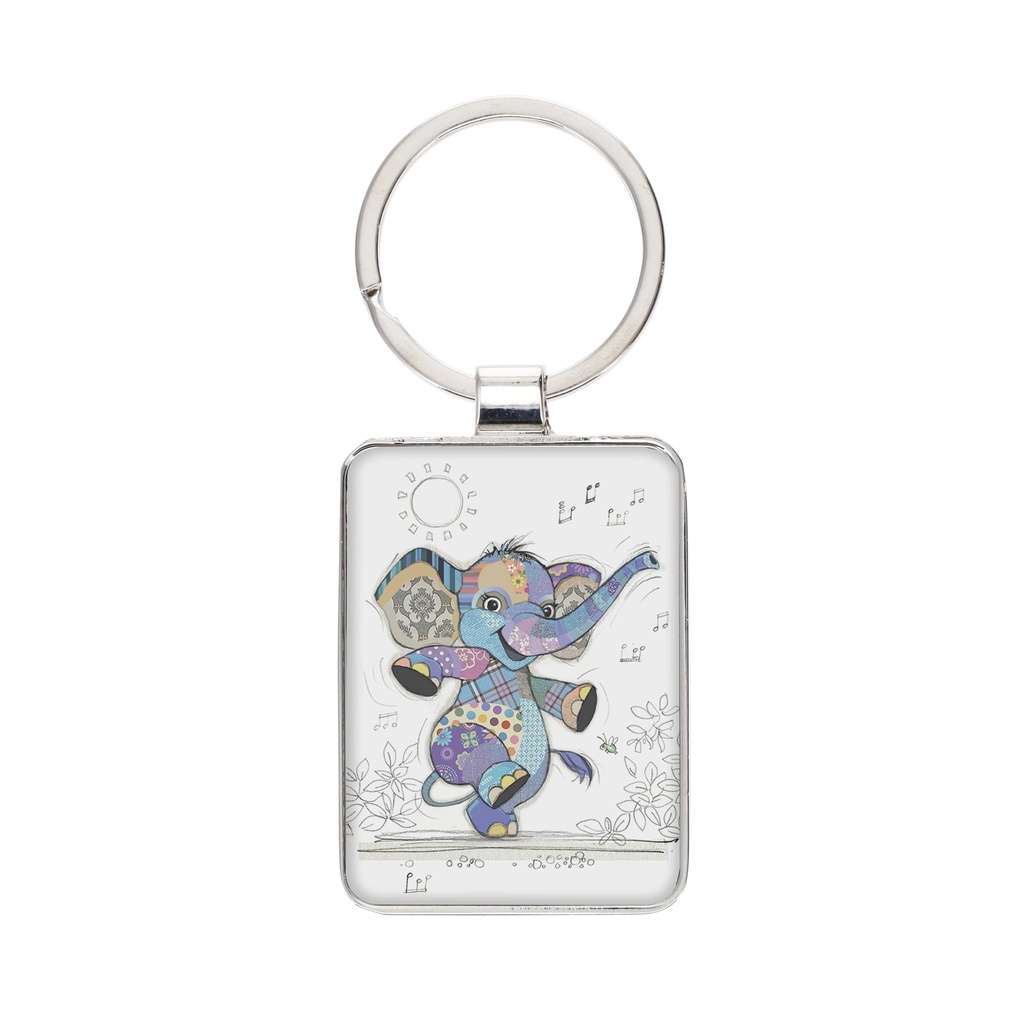 PORTE CLE RECTANGLE KOOK ELEPHANTEAU