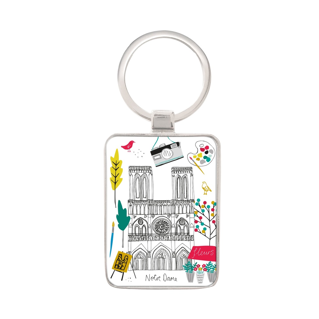 PORTE CLE RECTANGLE LE TOUT PARIS NOTRE DAME