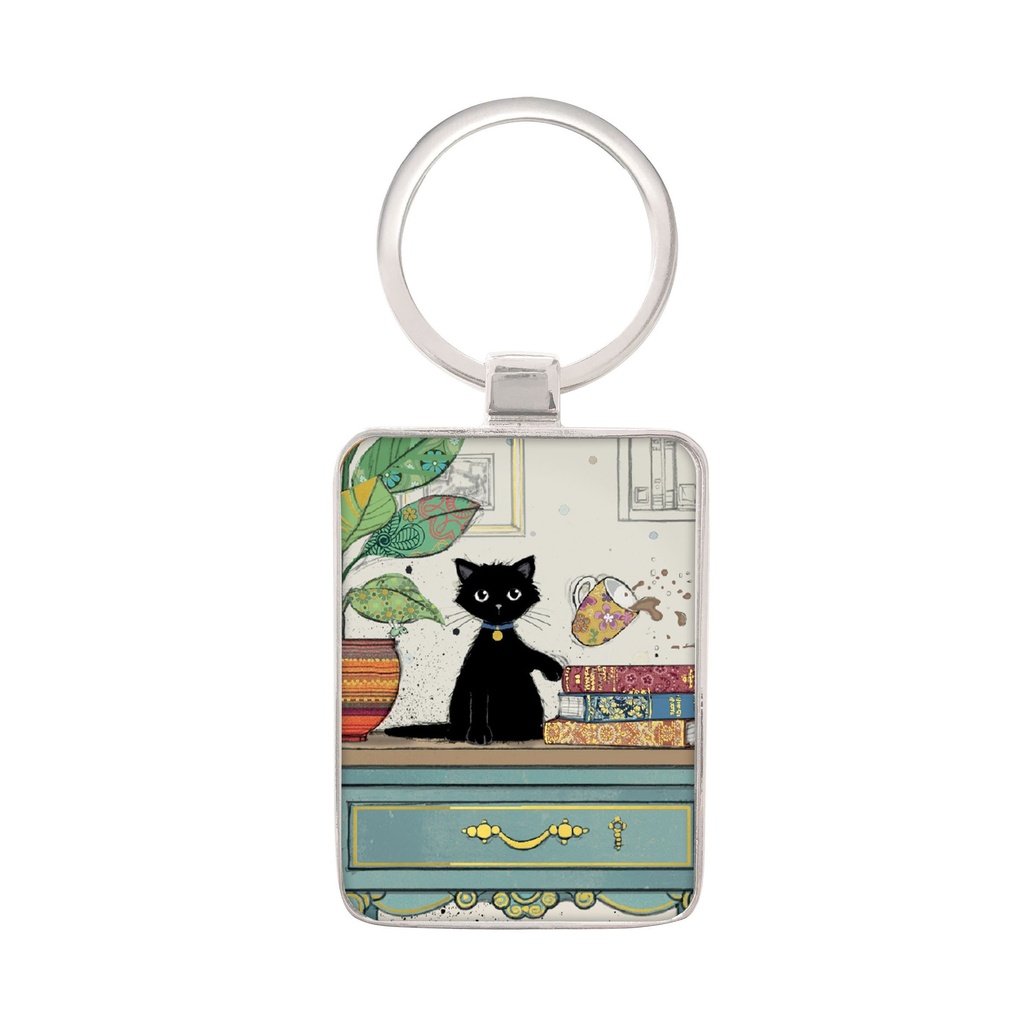 PORTE CLE RECTANGLE BUG ART CHATON BUREAU