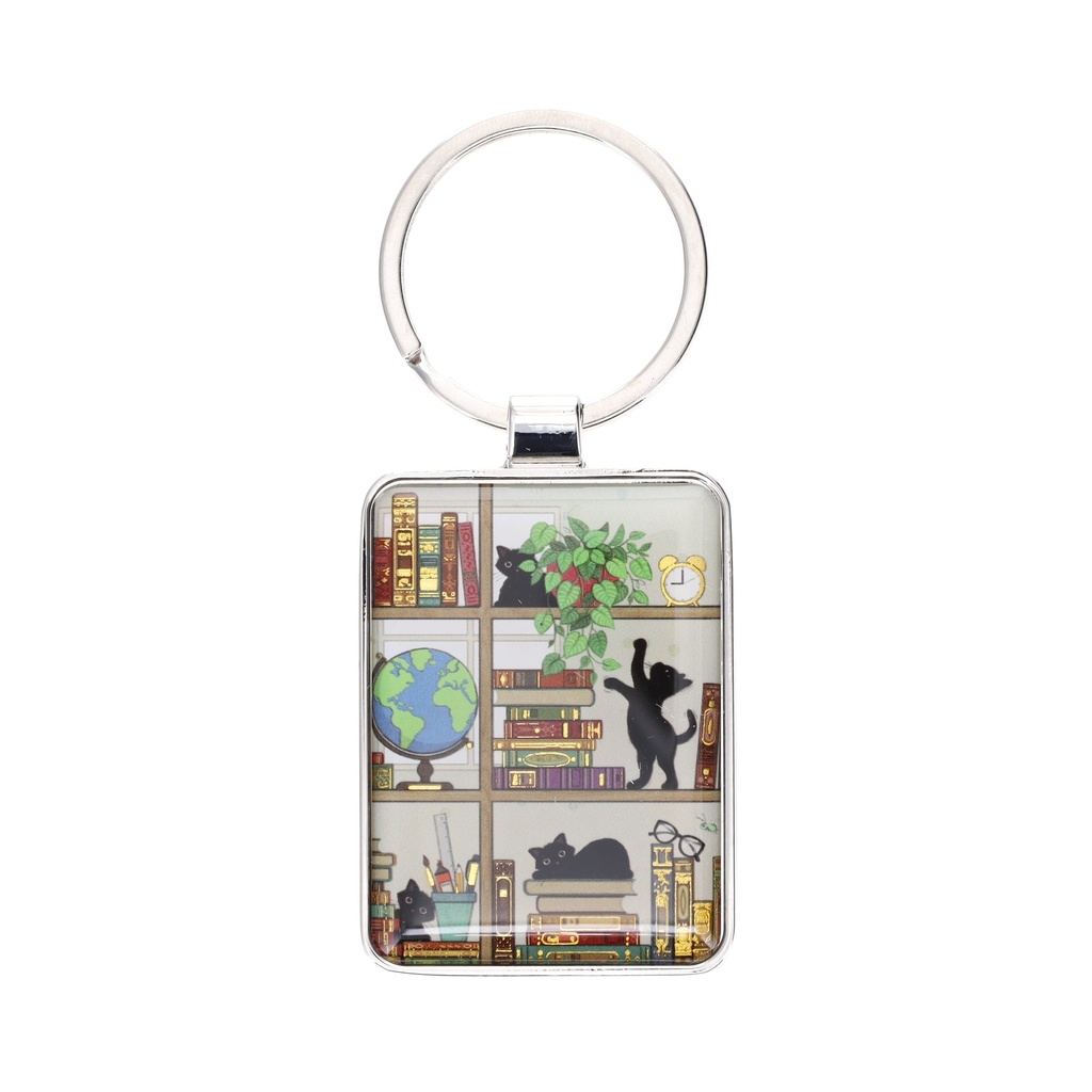 PORTE CLE RECTANGLE BUG ART CHATONS BIBLI