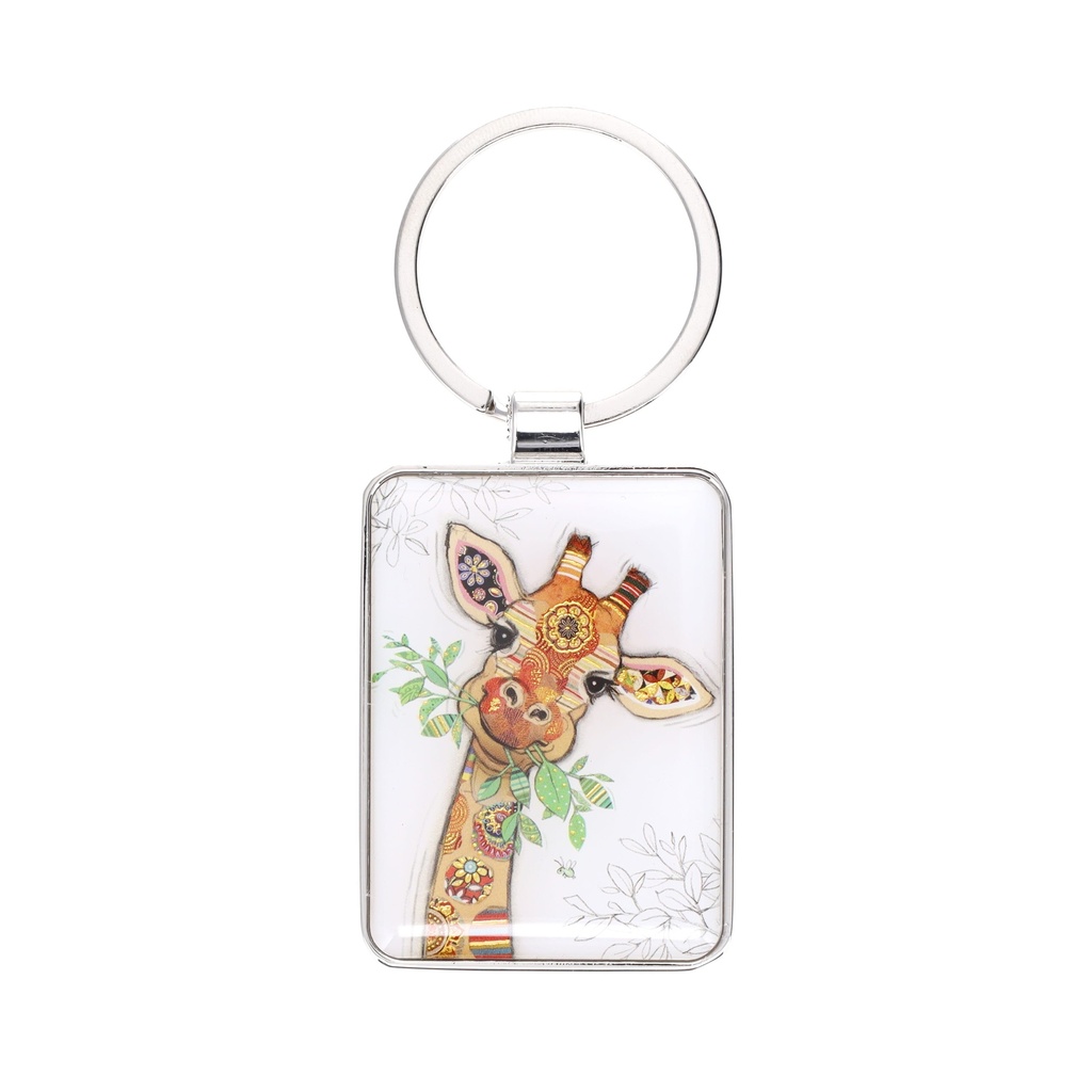 PORTE CLE RECTANGLE KOOK GIRAFE