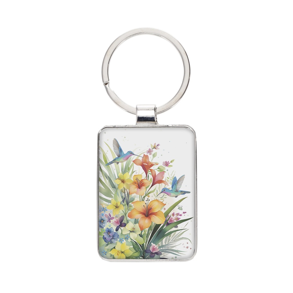 PORTE CLE RECTANGLE PORTFOLIO COLIBRIS
