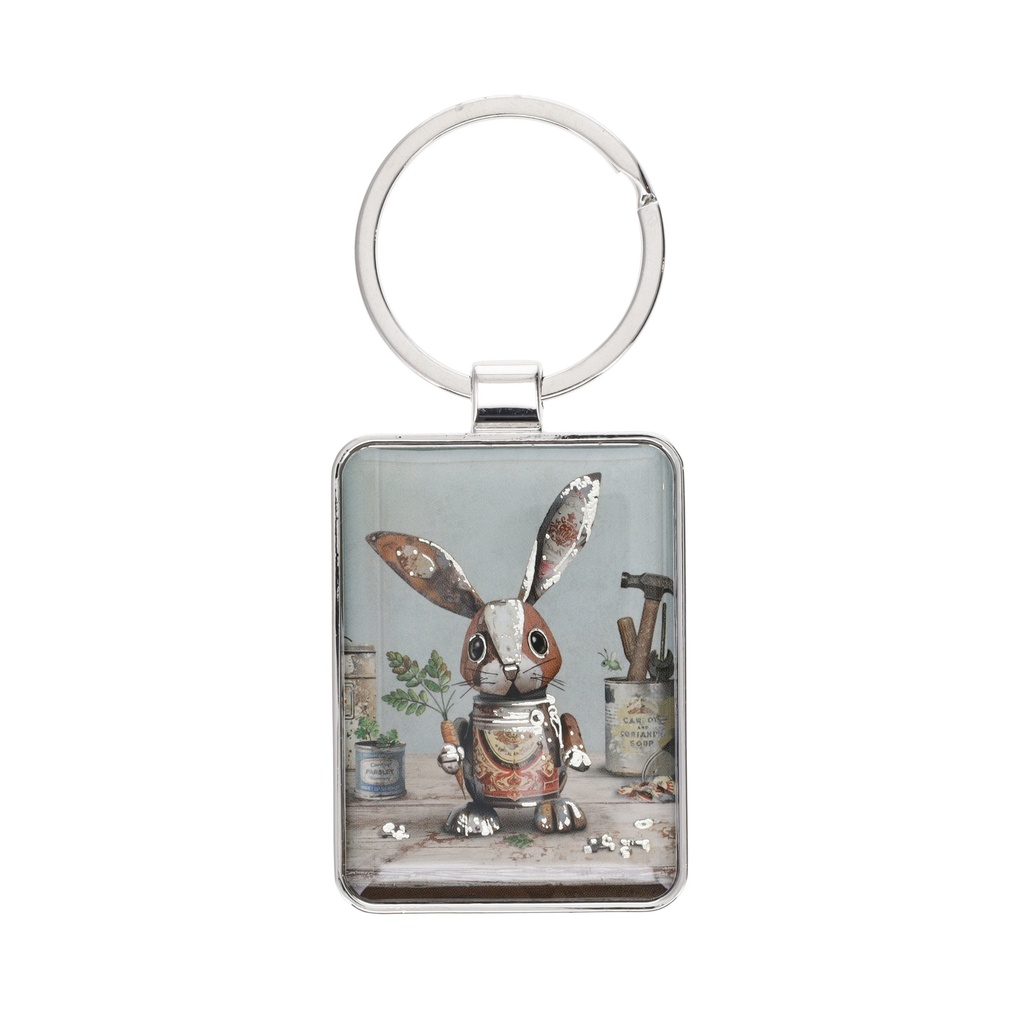 PORTE CLE RECTANGLE SCRAPS LAPIN