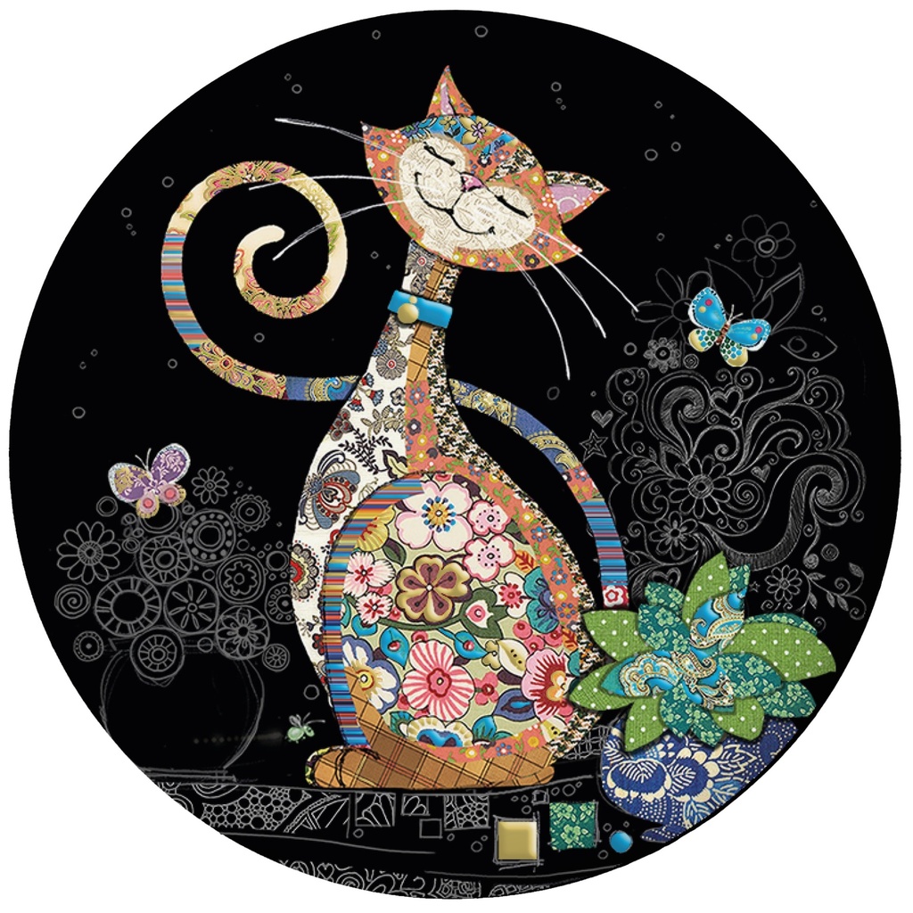 MAGNET ROND BUG ART JEWELS CHAT PAPILLONS