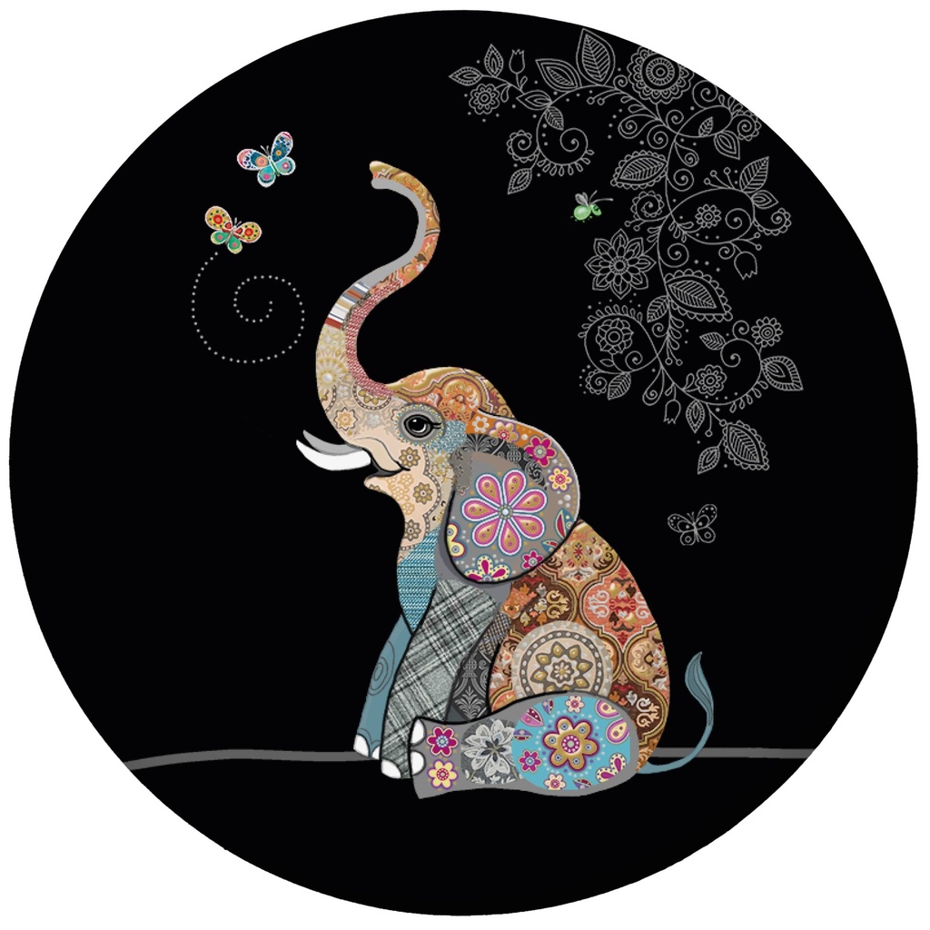 MAGNET ROND JEWELS ELEPHANTEAU