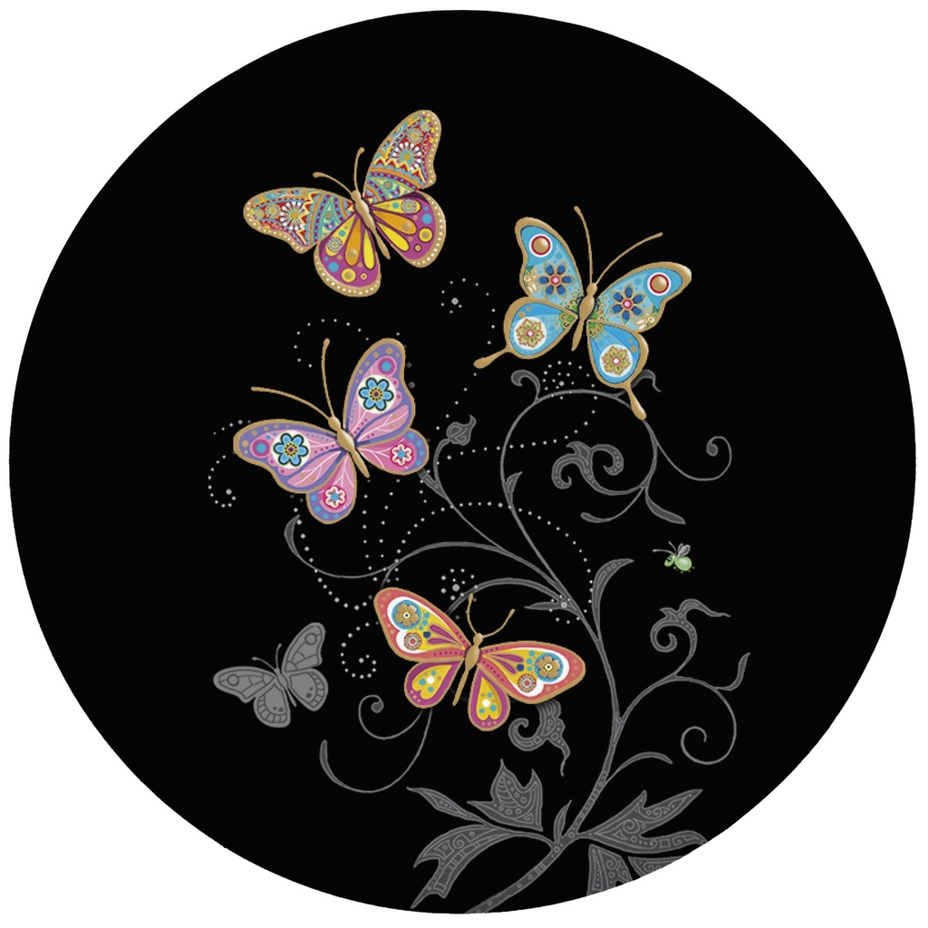 MAGNET ROND JEWELS PAPILLONS