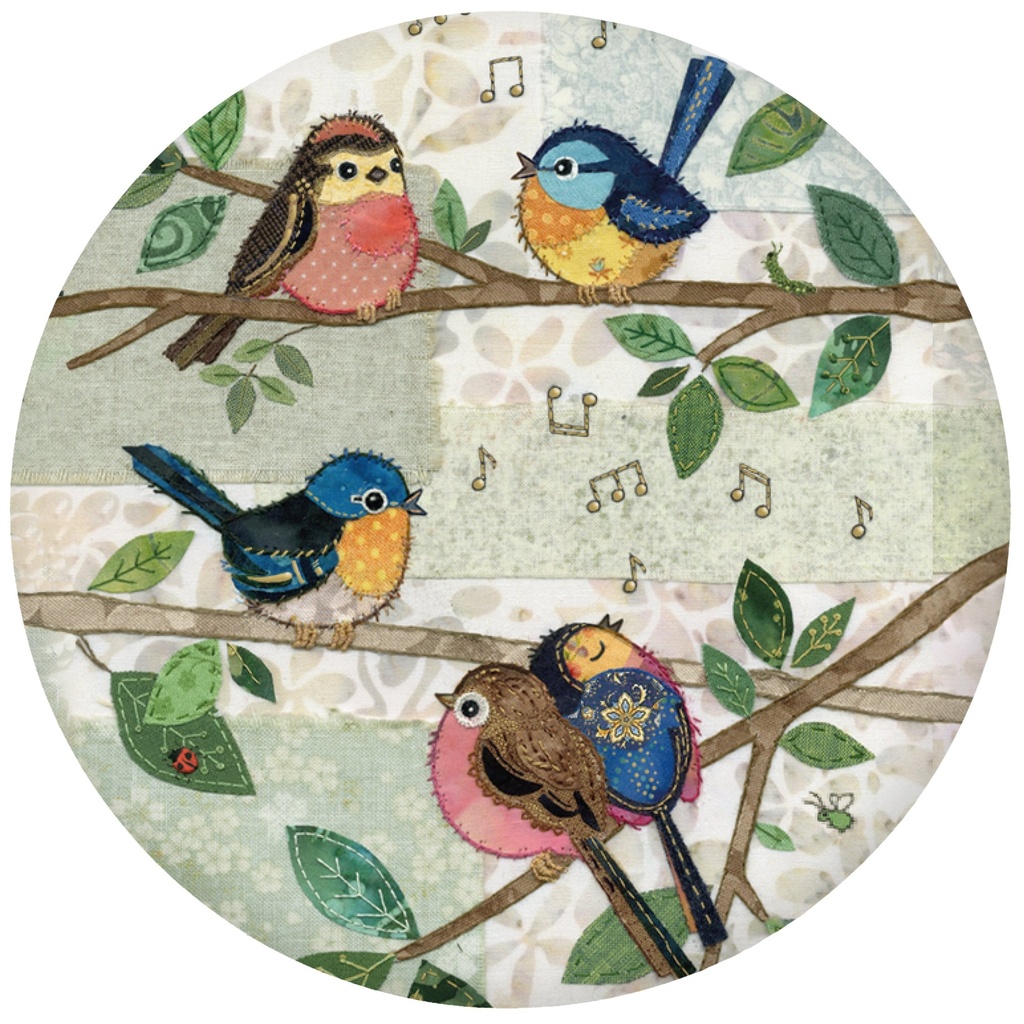 MAGNET ROND BUG ART AMYS OISEAUX SUR BRANCHES