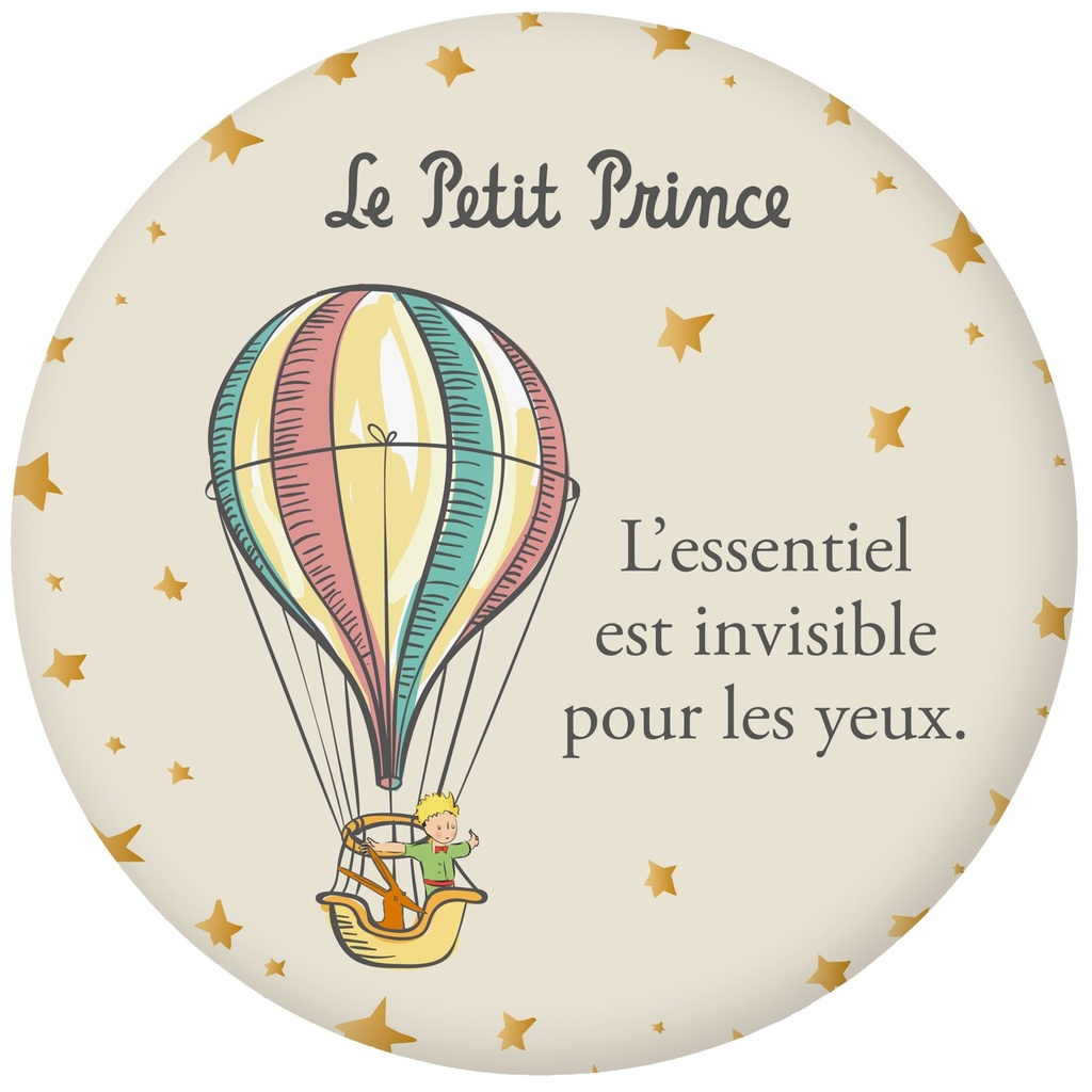 MAGNET ROND LE PETIT PRINCE MONTGOLFIERE