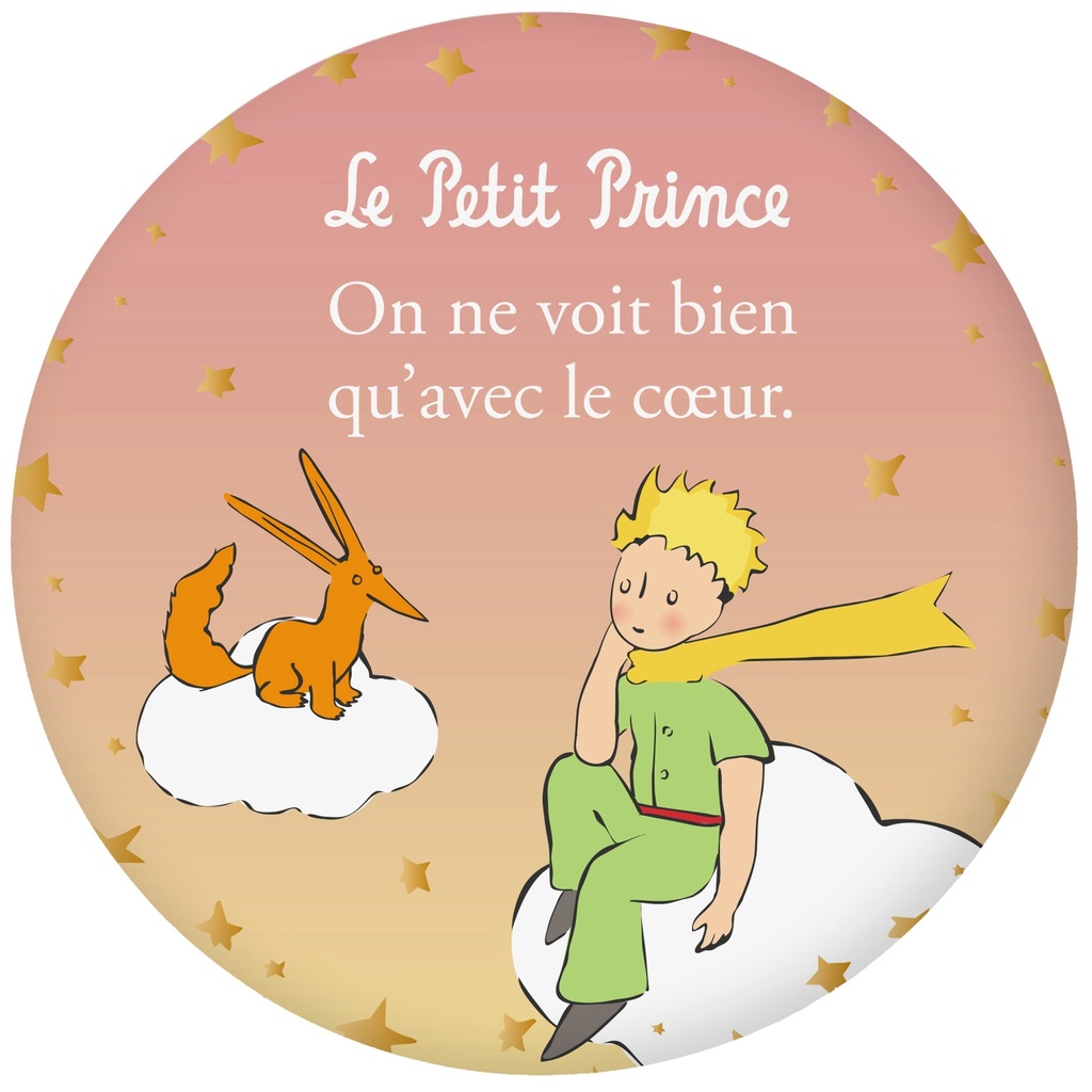 MAGNET ROND LE PETIT PRINCE DEGRADE NUAGE RENARD