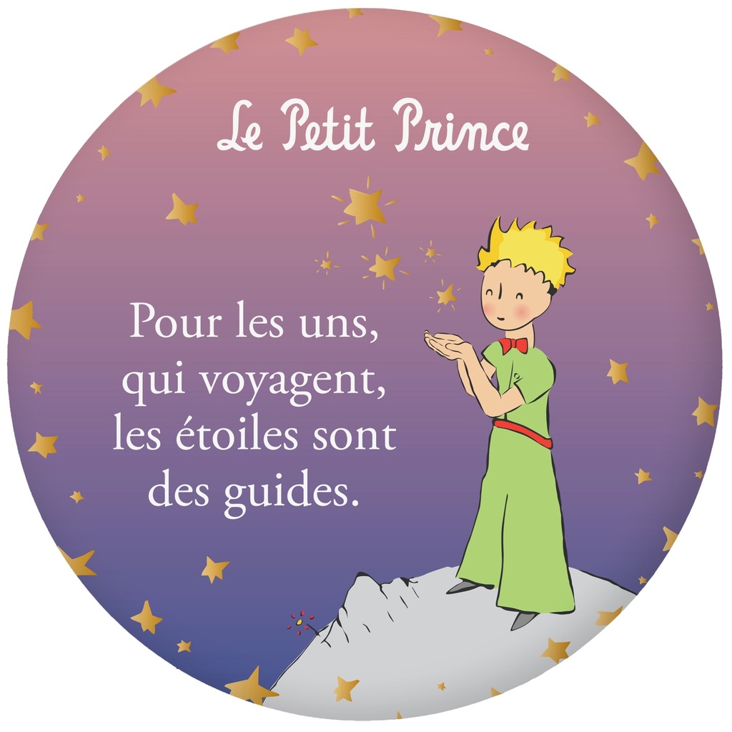 MAGNET ROND LE PETIT PRINCE DEGRADE ETOILES