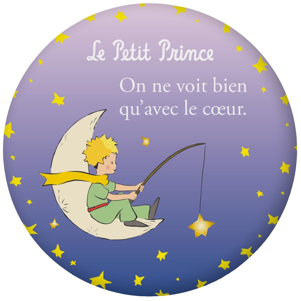 MAGNET ROND LE PETIT PRINCE PECHE AUX ETOILES